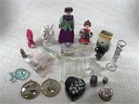 Vintage Dolls, Crystal Dish, Miniatures & More