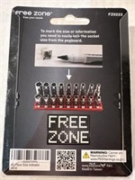 Free zone 60 piece size indicator for sockets on