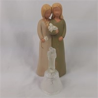 Gentle Souls couple figurine and marriage bell