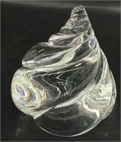 Steuben Art Glass Seashell Sculpture