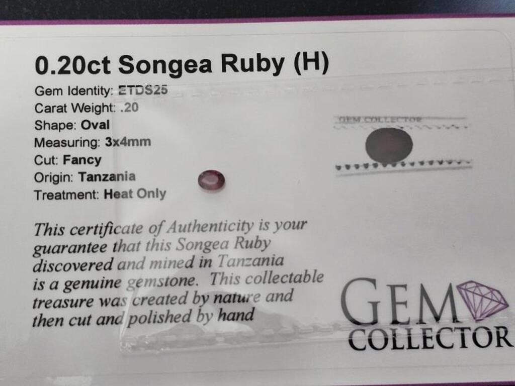 .20ct Songea Ruby