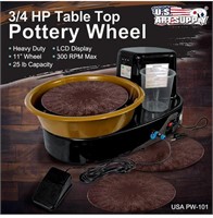 $399 Art Supply 3/4-HP Table Top Pottery Wheel
