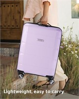 24 Expandable Carry on Suitcase  Purple
