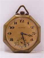 Vintage Alacris pocket watch w/ octagon open face
