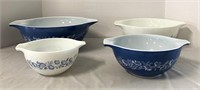 Four Piece Pyrex Nesting Bowls