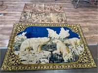 3 Tapestries: Polar Bears, Asian Women, Villagers