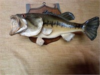 Bass Fish mount on plaque