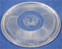 Vintage Glass Cake Platter 12.5"