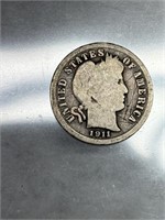 1911 Barber Dime -90% Silver Bullion Coin