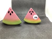 Vintage watermelon salt & pepper shakers