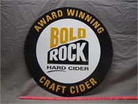 Vintage Bold Rock Hard Cider Metal Sign