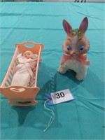 Baby Doll in Cradle, Bunny