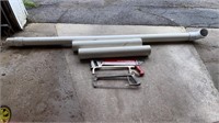 PVC drain pipe, new plastic pipe saw and other