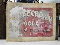 Vintage Metal Roy Crown Cola Sign As Is