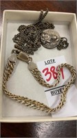 Sterling St Jude medal, 925 Italy bracelet