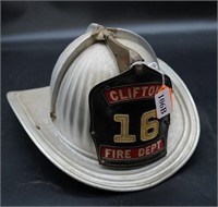 1930's Clifton Fire Dept. Helmet Aluminum