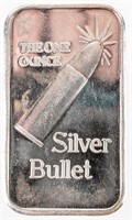 Coin Silver Bullet  1 Troy Ounce .999 Silver Bar