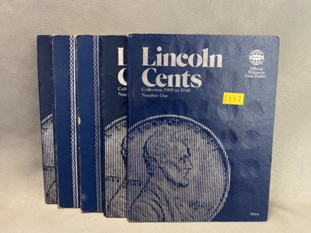 (5) Incomplete Lincoln Head Cent Albums