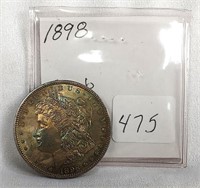1898 $1 BU (Superb Two Sided Toning)