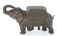 Antique Iron Figural Elephant Cigarette Dispenser