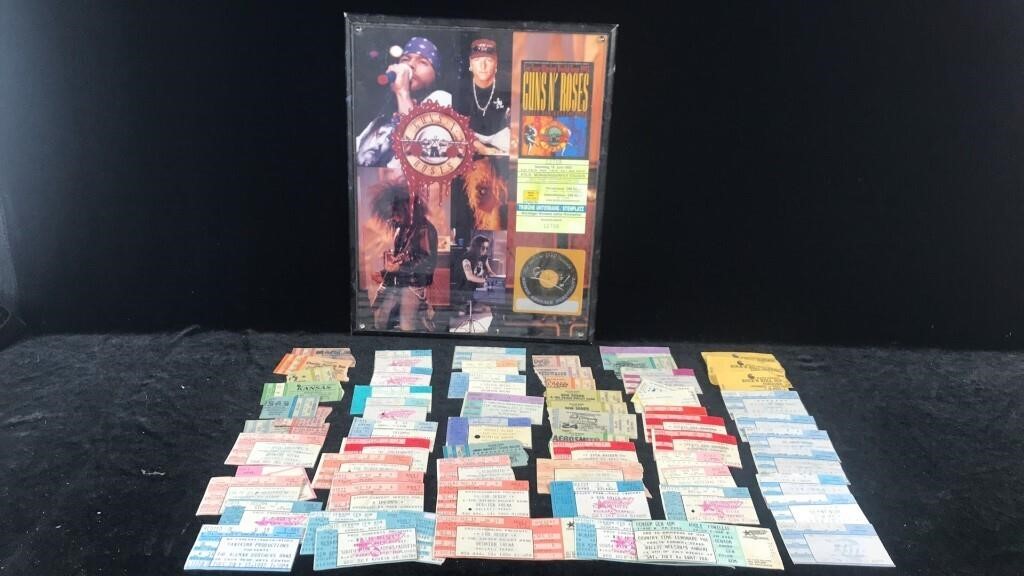 1980s Concert Ticket Stubs & Guns-n-Roses Passes