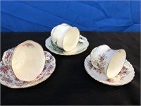 3 Sets of Royal Albert Tea Cups and Saucers
