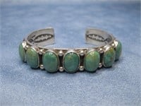 Sterling Silver N/A Turquoise Bracelet Hallmarked