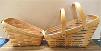 Longaberger Small & Medium Vegetable Baskets
