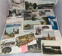 21 Wisconsin Antique/VTG Postcards Ephemera