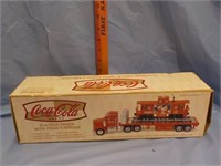 Coca Cola flatbed truck w/ train caboose