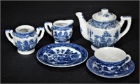 Occupied Japan Blue Willow pattern Tea Set