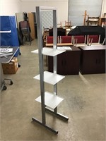 Metal Display Tower with 3 Fixed Shelves 13.5W x