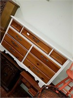 White dresser with brown draws two tone very nice