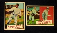 (2) 1961 Topps BB Cards #s 403, 408