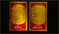 (2) 1965 Topps Gold Embossed Cards: #s 36, 43