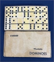 Vintage Marblelike Dominoes, has some