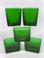 Napco Emerald Glass Vases