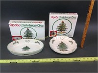 Spode Christmas Tree Round Fluted Dish & Baking Di