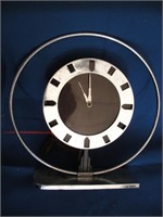 Bake- a-Lite & Chrome Electric Clock 10 Inches Rd