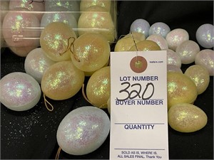 GLITTER EASTER EGGS HANGING AND MINI