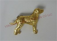 Chesapeake Bay Retriever Goldtone Pewter Pin