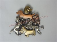 Dog Lovers Pin by K&T ~ 6 Breeds ~ Various Metals