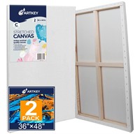 Large Canvases for Painting 36x48 Inch 2-Pack,