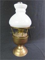 Miniature Oil Lamp w/Mild Glass Shade & Glass