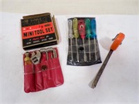 Vintage mini tool set with tape measure