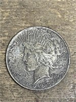 1923 Silver Peace dollar coin 90% silver