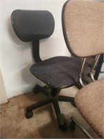2 rolling chairs & a cushioned work stool