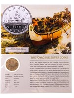 Canada Random Voyageur Silver Dollar w/ Giclee Art