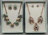 2 NEW EARRING & NECKLACE SETS