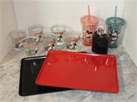 MICKEY & MINNIE CUPS, ROCKS GLASSES, & FLASK